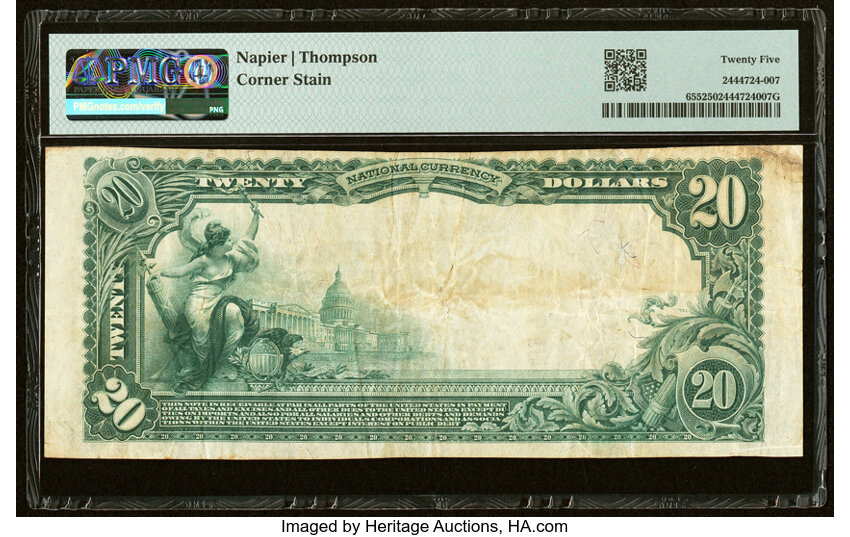 image for: Beeville, TX - $20 1902 Plain Back Fr. 655 The Commercial National Bank Ch. # (S)4866 PMG Very Fine 25....