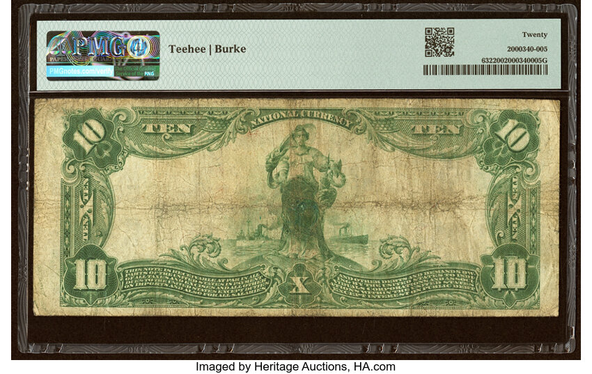 image for: DuBois, PA - $10 1902 Plain Back Fr. 632 The Deposit National Bank Ch. # 5019 PMG Very Fine 20....