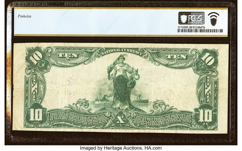image for: Buchanan, VA - $10 1902 Plain Back Fr. 626 The Buchanan National Bank Ch. # 9375 PCGS Banknote Very Fine 30....