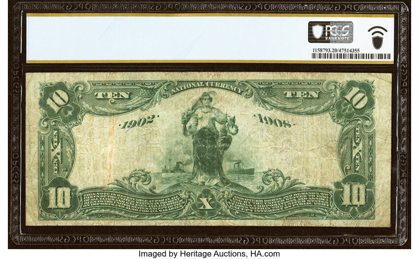 image for: Danville, VA - $10 1902 Date Back Fr. 618 The National Bank of Danville Ch. # (S)9475 PCGS Banknote Very Fine 20....
