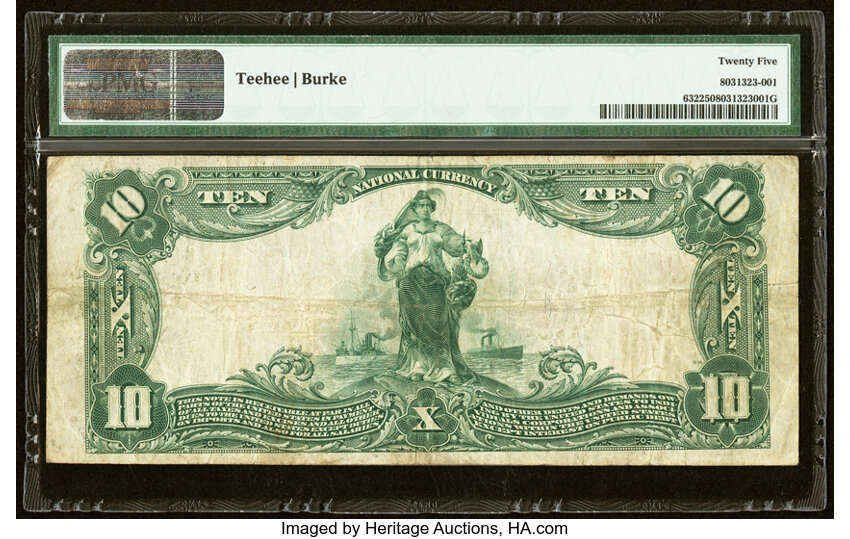 image for: Winchester, MA - $10 1902 Plain Back Fr. 632 The Winchester National Bank Ch. # 11103 PMG Very Fine 25....