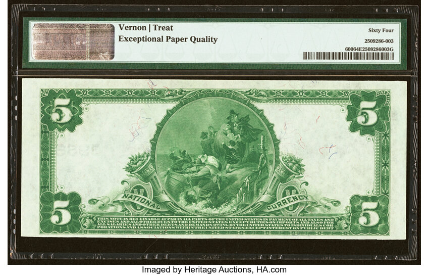 image for: Lebanon, KY - $5 1902 Plain Back Fr. 600 The Citizens National Bank Ch. # 3988 PMG Choice Uncirculated 64 EPQ....