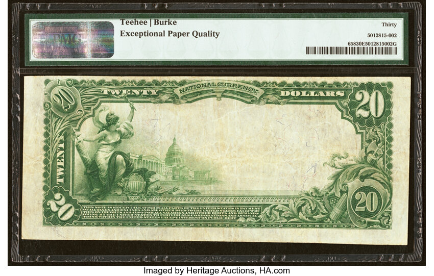 image for: Beaver Dam, WI - $20 1902 Plain Back Fr. 658 The American National Bank Ch. # 4602 PMG Very Fine 30 EPQ....
