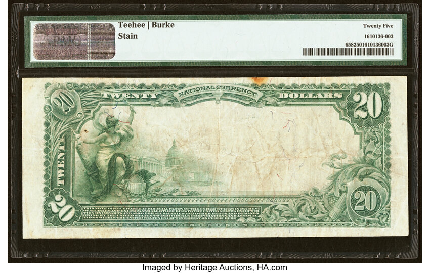 image for: Milwaukee, WI - $20 1902 Plain Back Fr. 658 The National Bank of Commerce Ch. # 6853 PMG Very Fine 25....