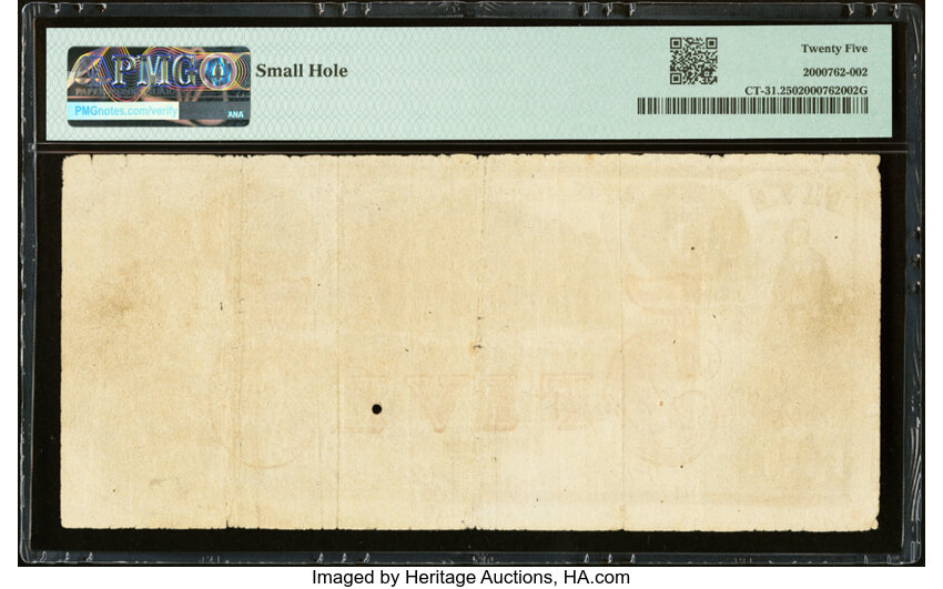 image for: CT31/245A $5 1861 Contemporary Counterfeit PMG Very Fine 25....