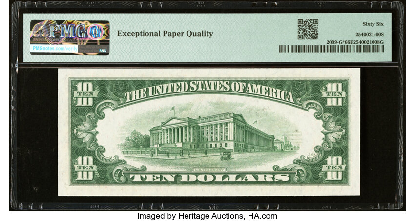 image for: Fr. 2009-G* $10 1934D Federal Reserve Star Note. PMG Gem Uncirculated 66 EPQ....
