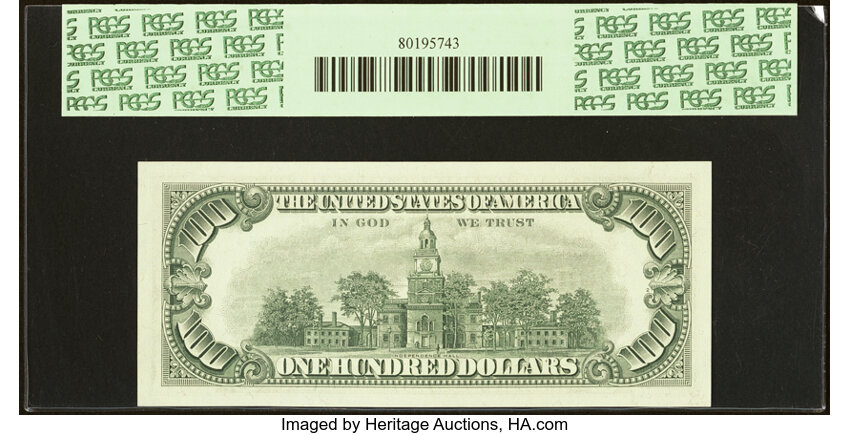 image for: Fr. 2163-H* $100 1963A Federal Reserve Star Note. PCGS Superb Gem New 68PPQ....