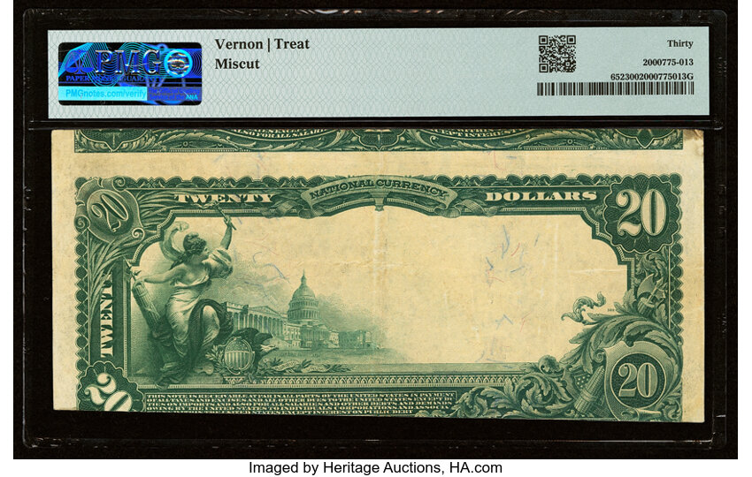 image for: Cambridge, IA - $20 1902 Plain Back Fr. 652 The First National Bank Ch. # (M)9014 PMG Very Fine 30....