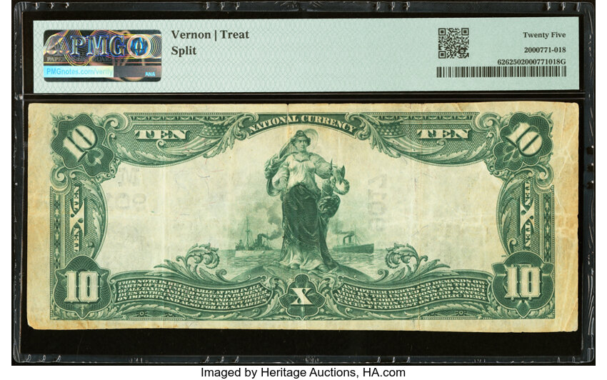 image for: Story City, IA - $10 1902 Plain Back Fr. 626 The First National Bank Ch. # (M)9017 PMG Very Fine 25....