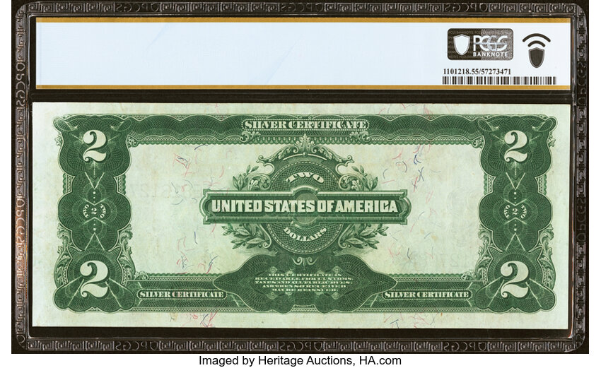 image for: Fr. 253 $2 1899 Silver Certificate PCGS Banknote About Unc 55....