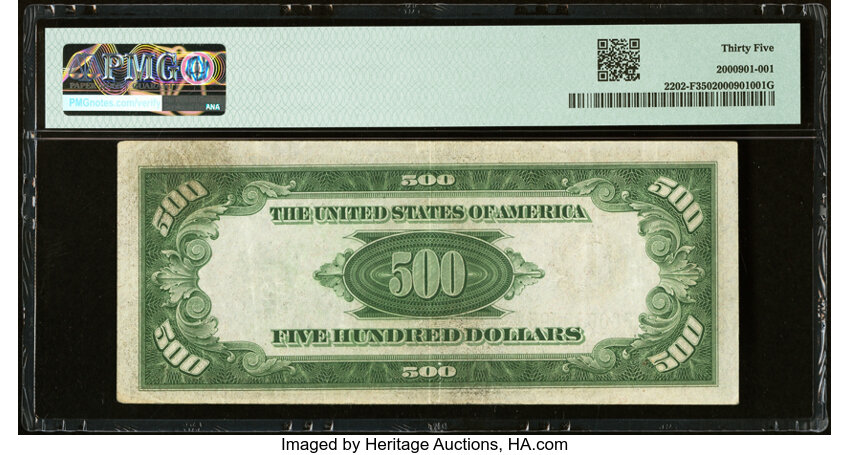 image for: Fr. 2202-F $500 1934A Federal Reserve Note. PMG Choice Very Fine 35....