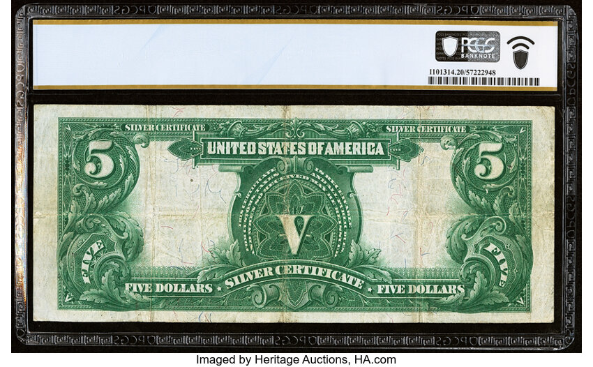 image for: Fr. 278 $5 1899 Silver Certificate PCGS Banknote Very Fine 20....