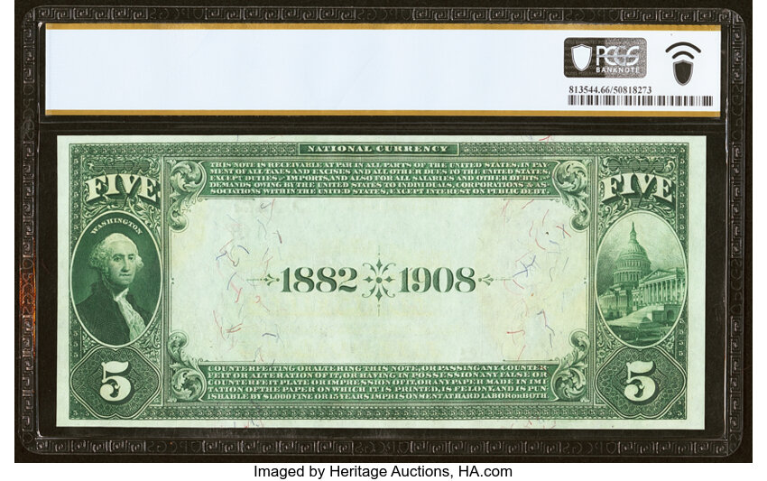 image for: Louisville, KY - $5 1882 Date Back Fr. 537 The National Bank of Kentucky Ch. # (S)5312 PCGS Banknote Gem Unc 66 PPQ....