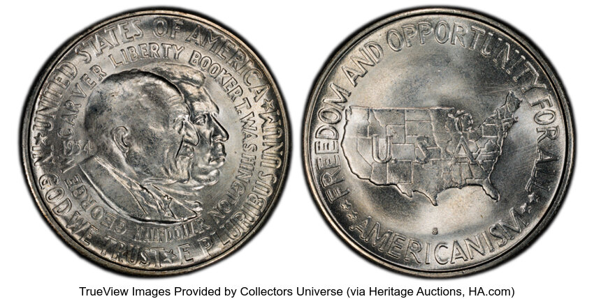 1954 S Washington Carver Half dollar MS Values | Greysheet
