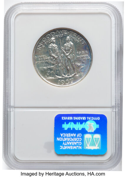 image for: BOONE 50C 1937-S MS66 Prooflike NGC. NGC Census: (27/3).  Mintage 2,506....