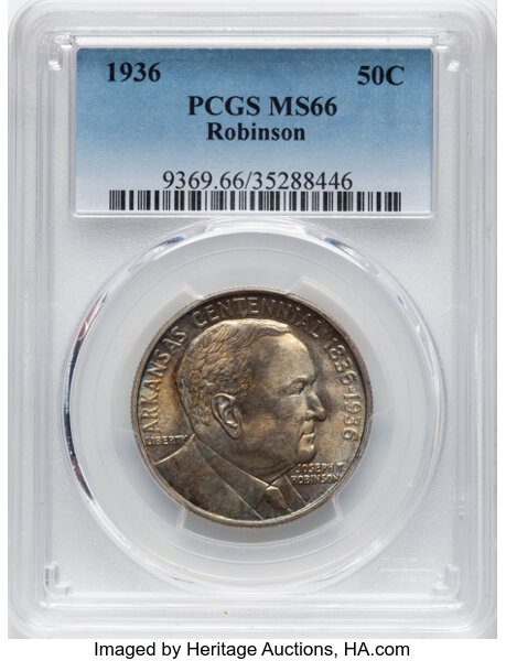 1936 Silver Commemoratives Robinson Arkansas Mint State (MS