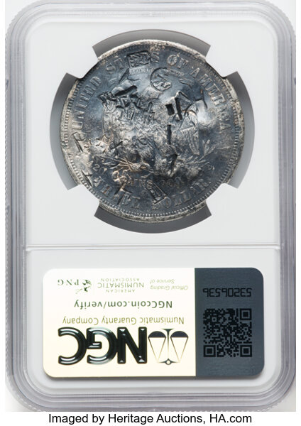 image for: 1874 T$1 Chop Mark NGC....