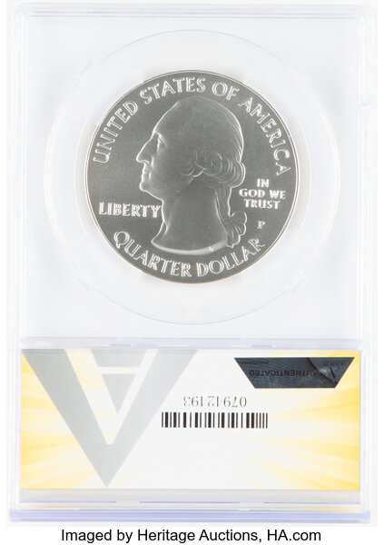 image for: 2010-P 25C Mount Hood Five-Ounce Silver Quarter Dollar SP70 ANACS....