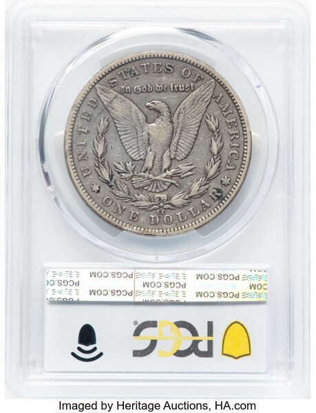 image for: 1890-CC $1 Tail Bar, VAM-4, VF25 PCGS. A Top 100 Variety. PCGS Population: 36 in 25, 770 finer (10/25). CDN: $335 Whsle. Bi...