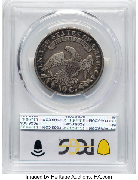 image for: 1833 50C O-108, R.1, VF25 PCGS. PCGS Population: 88 in 25, 2739 finer (10/25). CDN: $110 Whsle. Bid for NGC/PCGS VF25. Mint...
