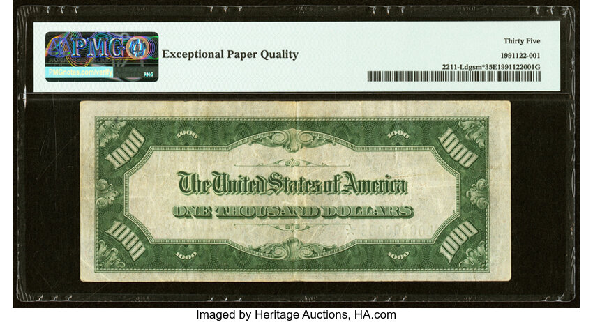 image for: Fr. 2211-L* $1,000 1934 Mule Federal Reserve Star Note. PMG Choice Very Fine 35 EPQ....