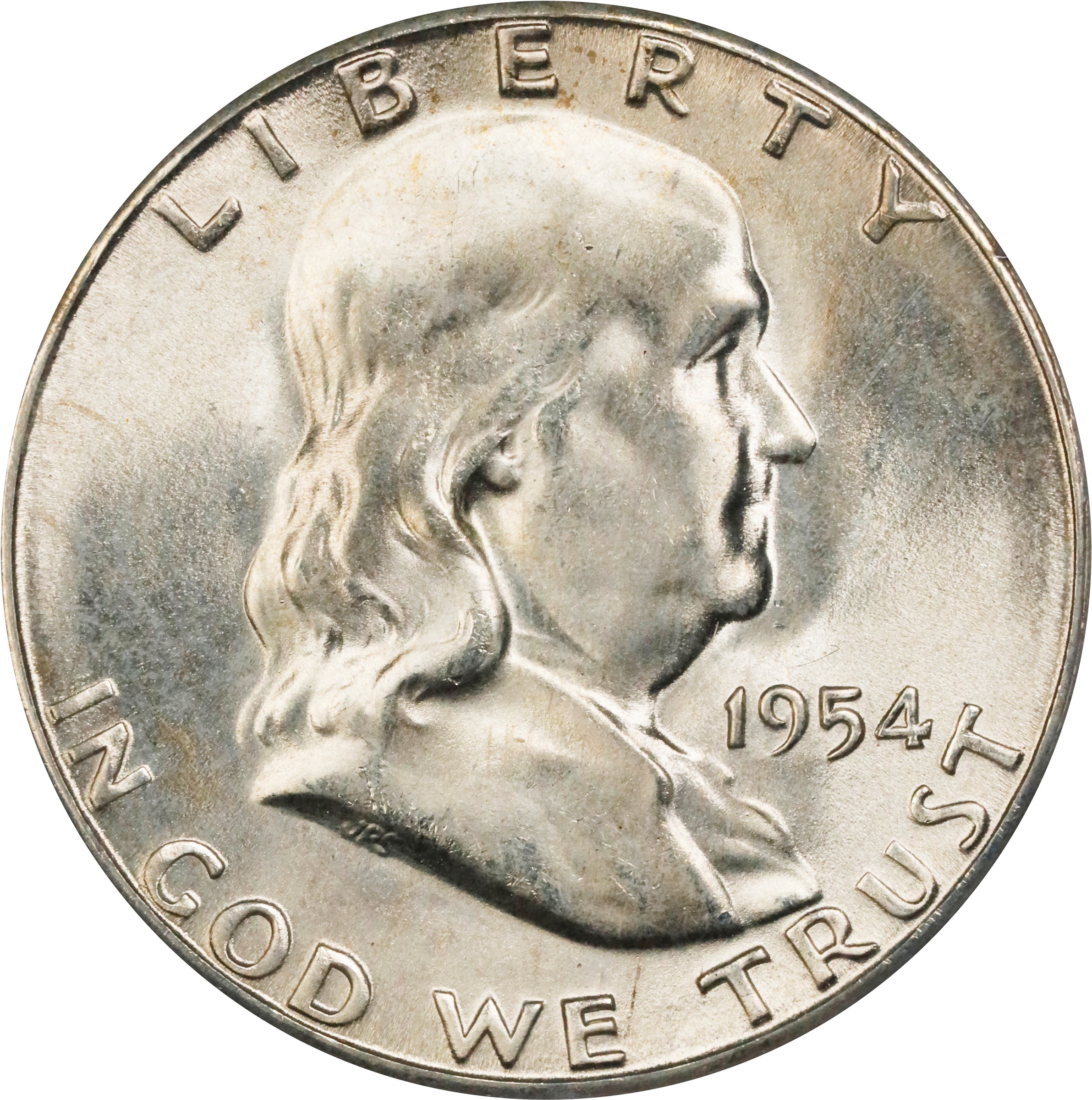 1954-S Franklin Half Dollar. MS-65 (PCGS). OGH Generation 1.2 Rattler.
