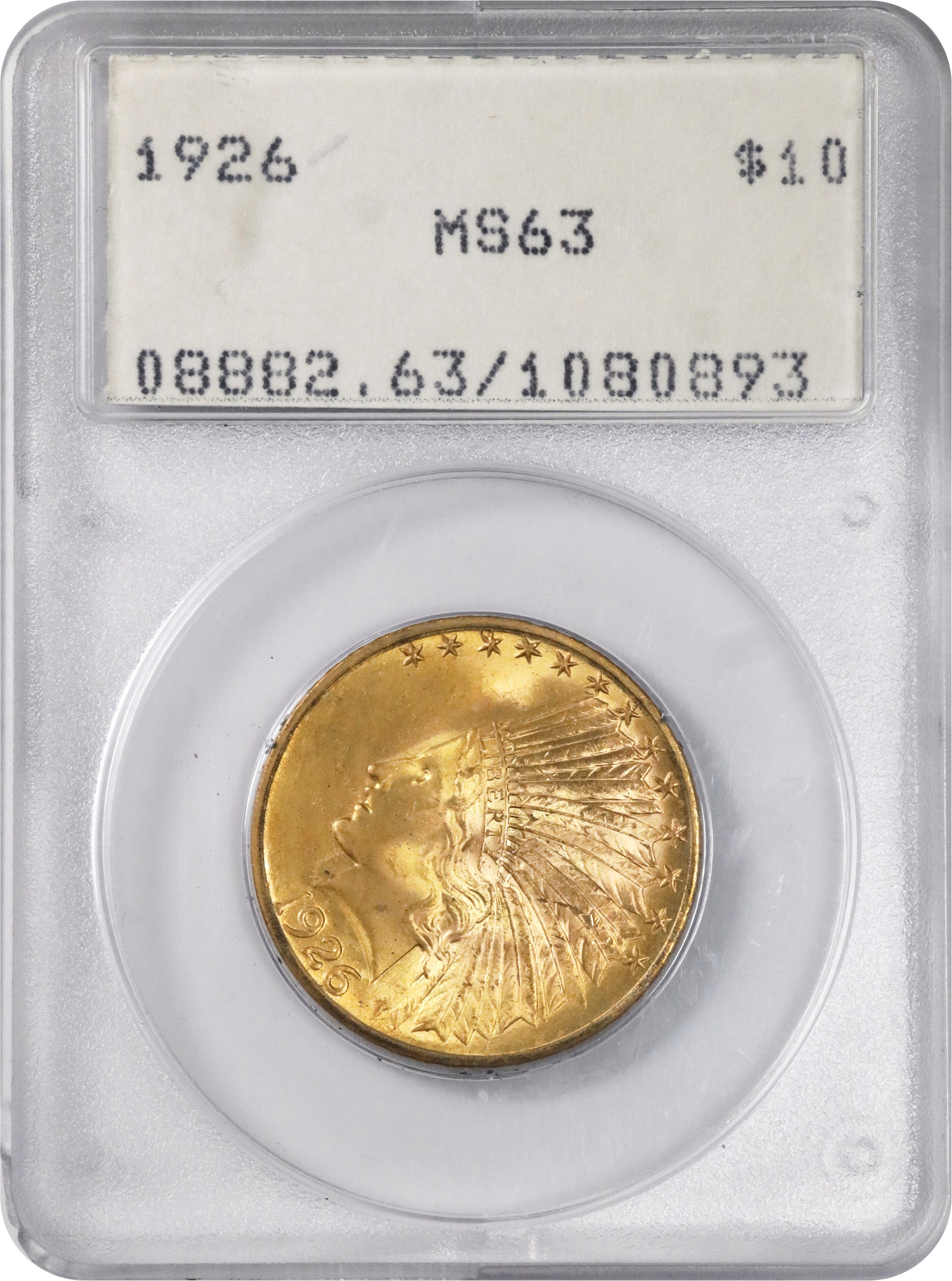 1926 Indian Eagle. MS-63 (PCGS). OGH Generation 1.0 Rattler.