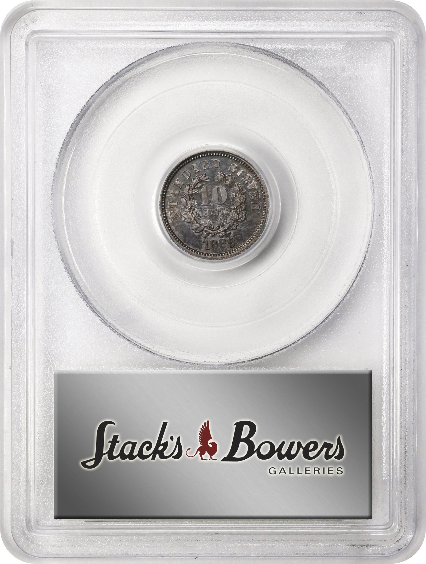 image for: 1869 Pattern Dime. Judd-696, Pollock-775. Rarity-5. Proof-63 (PCGS). OGH Generation 3.0.