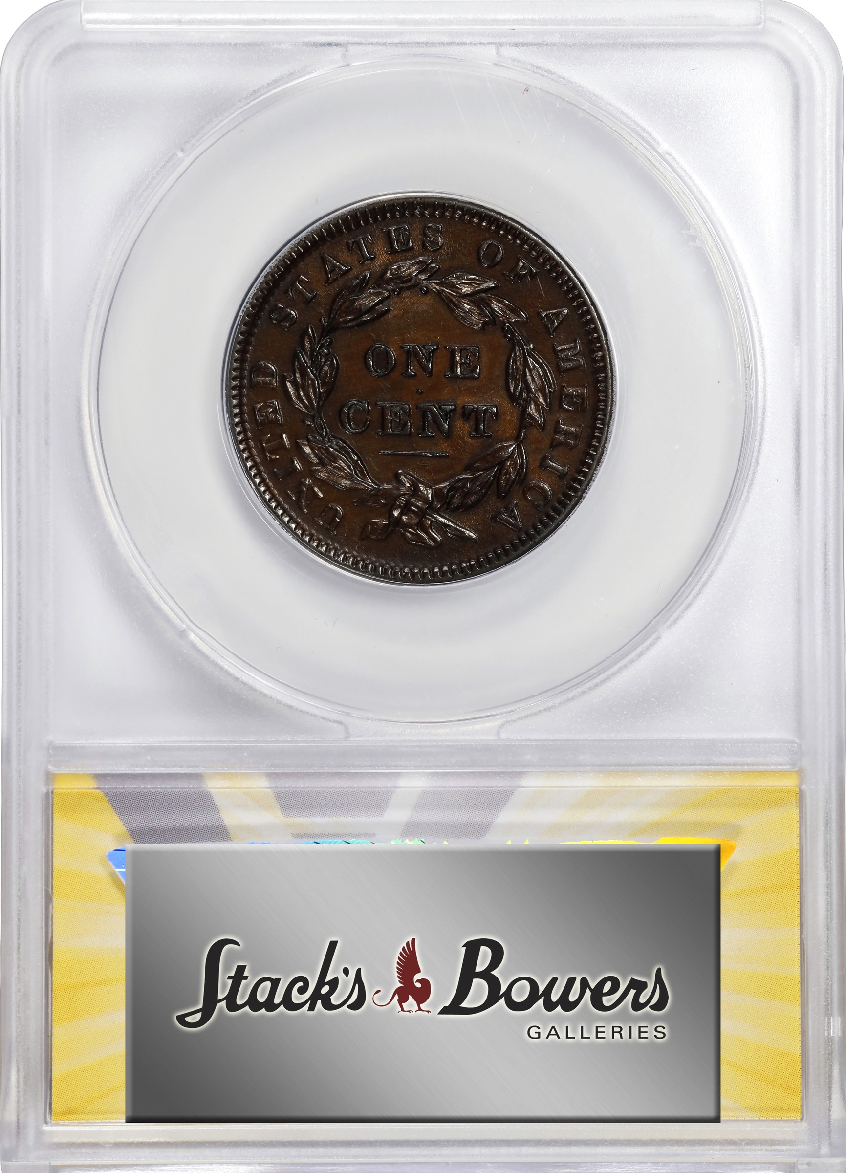 image for: 1838 Modified Matron Head Cent. N-1. Rarity-1. AU-55 (ANACS).