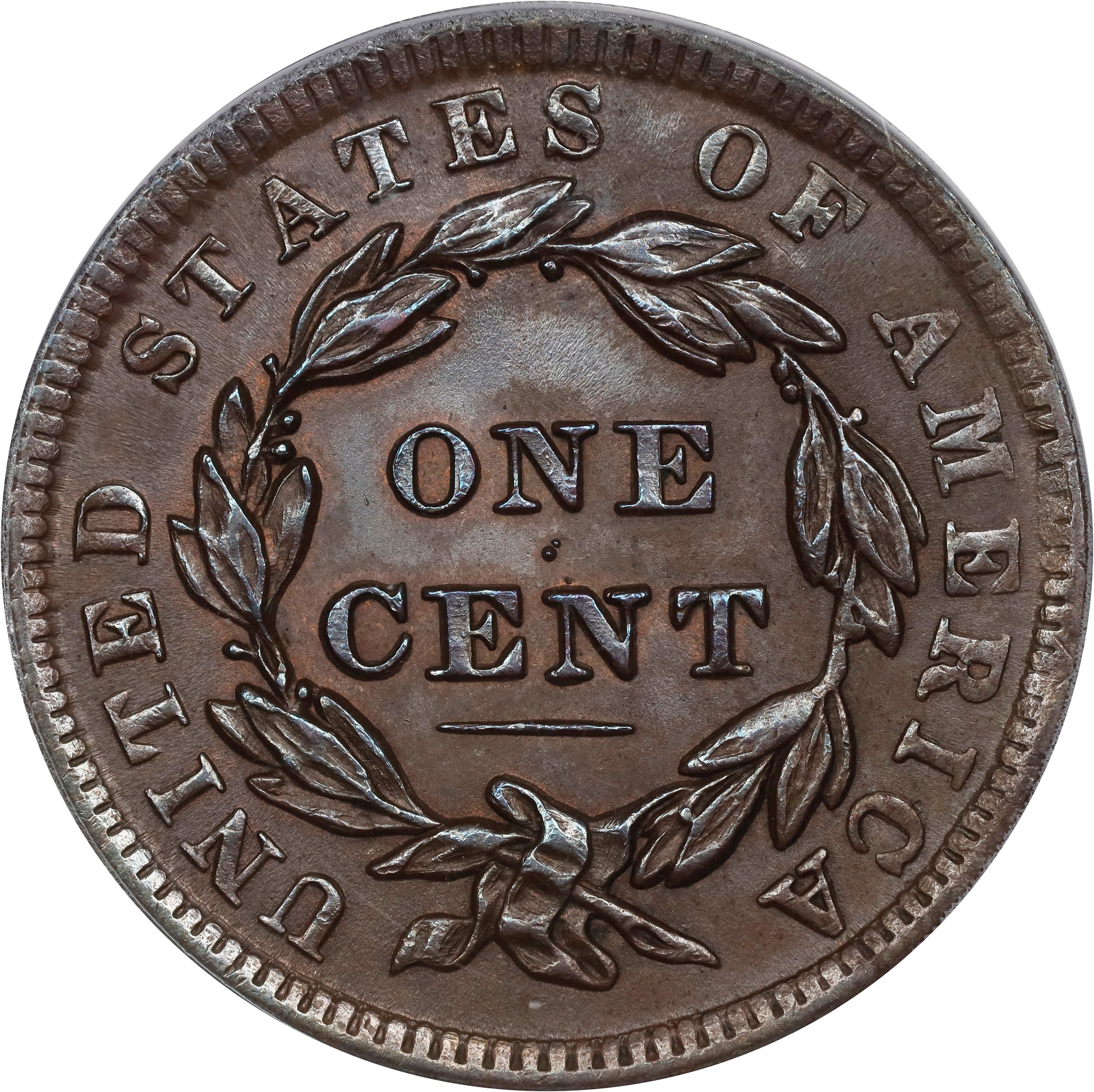 image for: 1838 Modified Matron Head Cent. N-2. Rarity-1. MS-60 BN (ANACS).