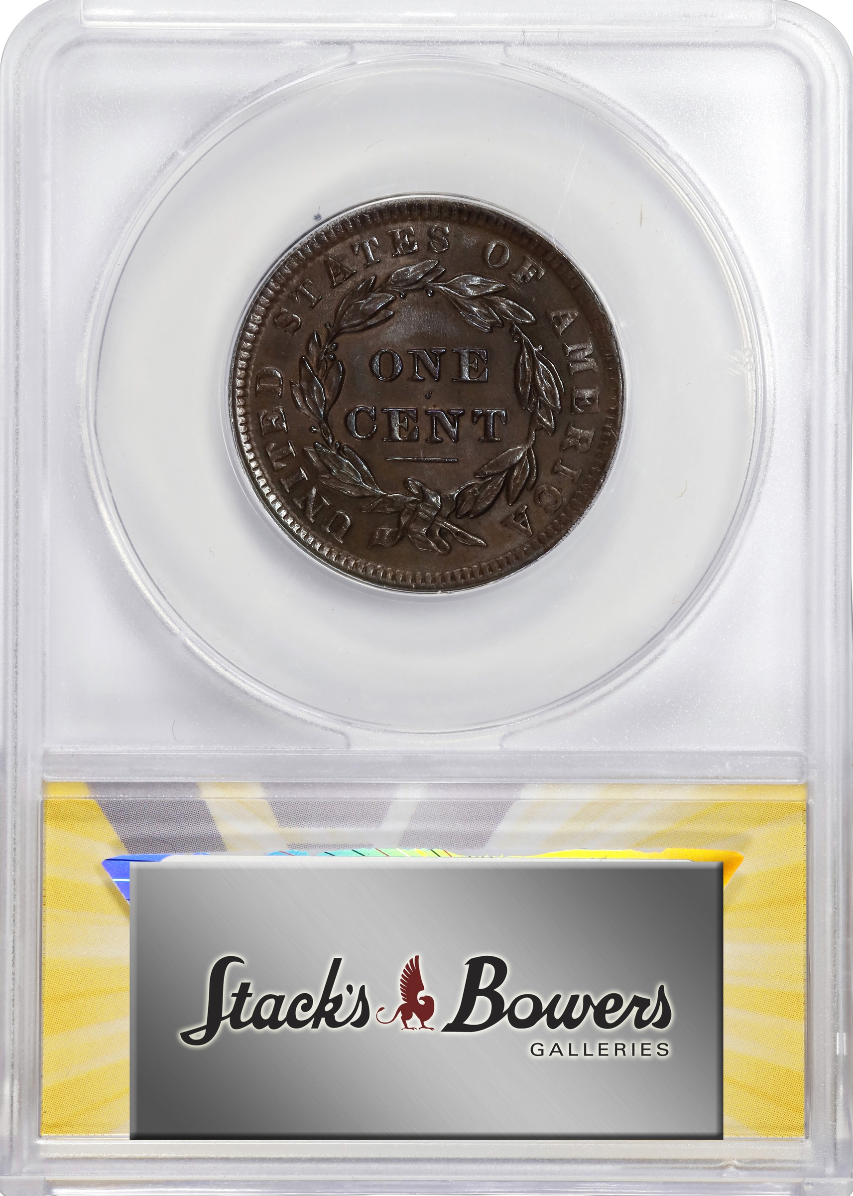 image for: 1838 Modified Matron Head Cent. N-2. Rarity-1. MS-60 BN (ANACS).