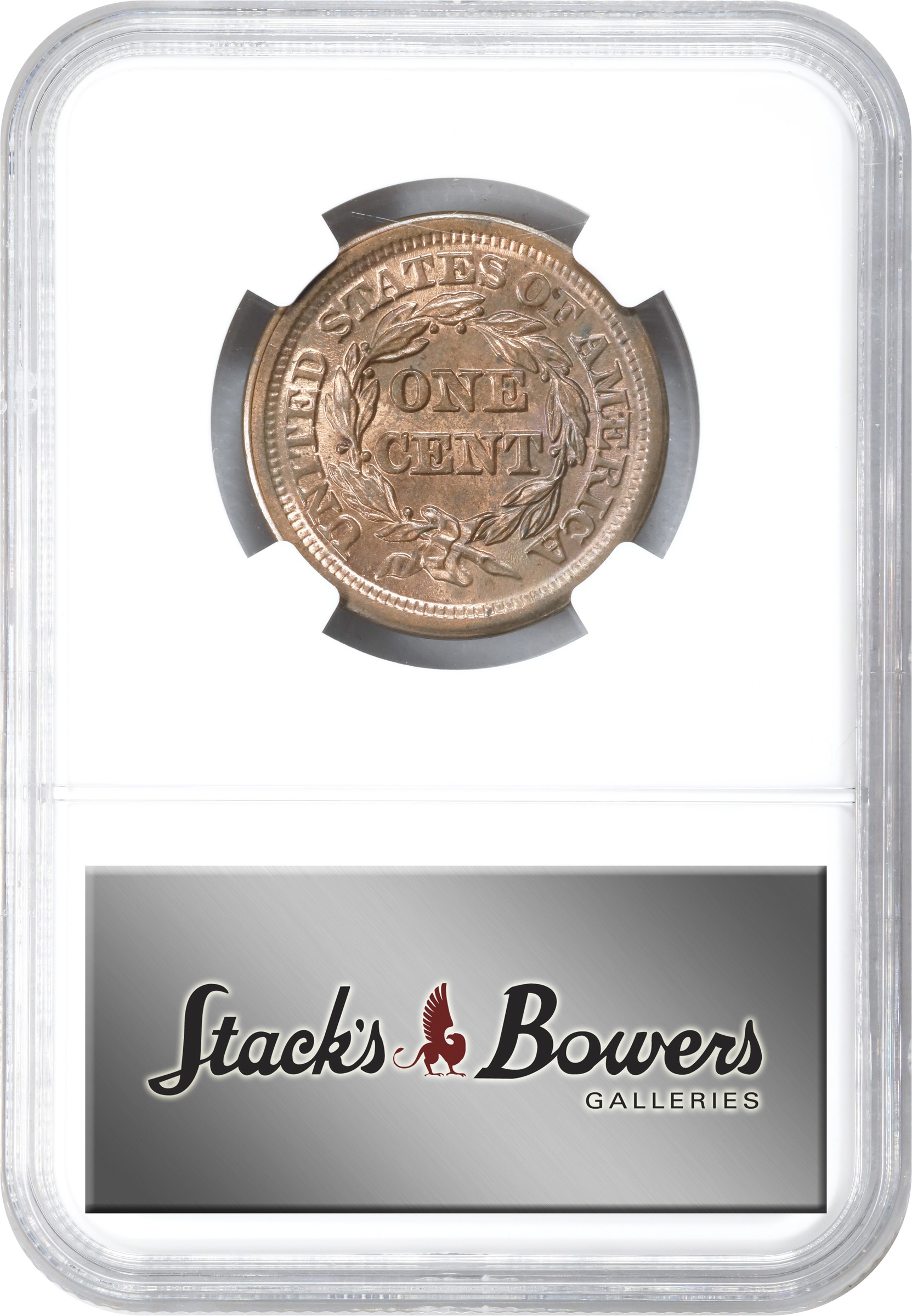 image for: 1853 Braided Hair Cent. N-3. Rarity-1. MS-65 RB (NGC).