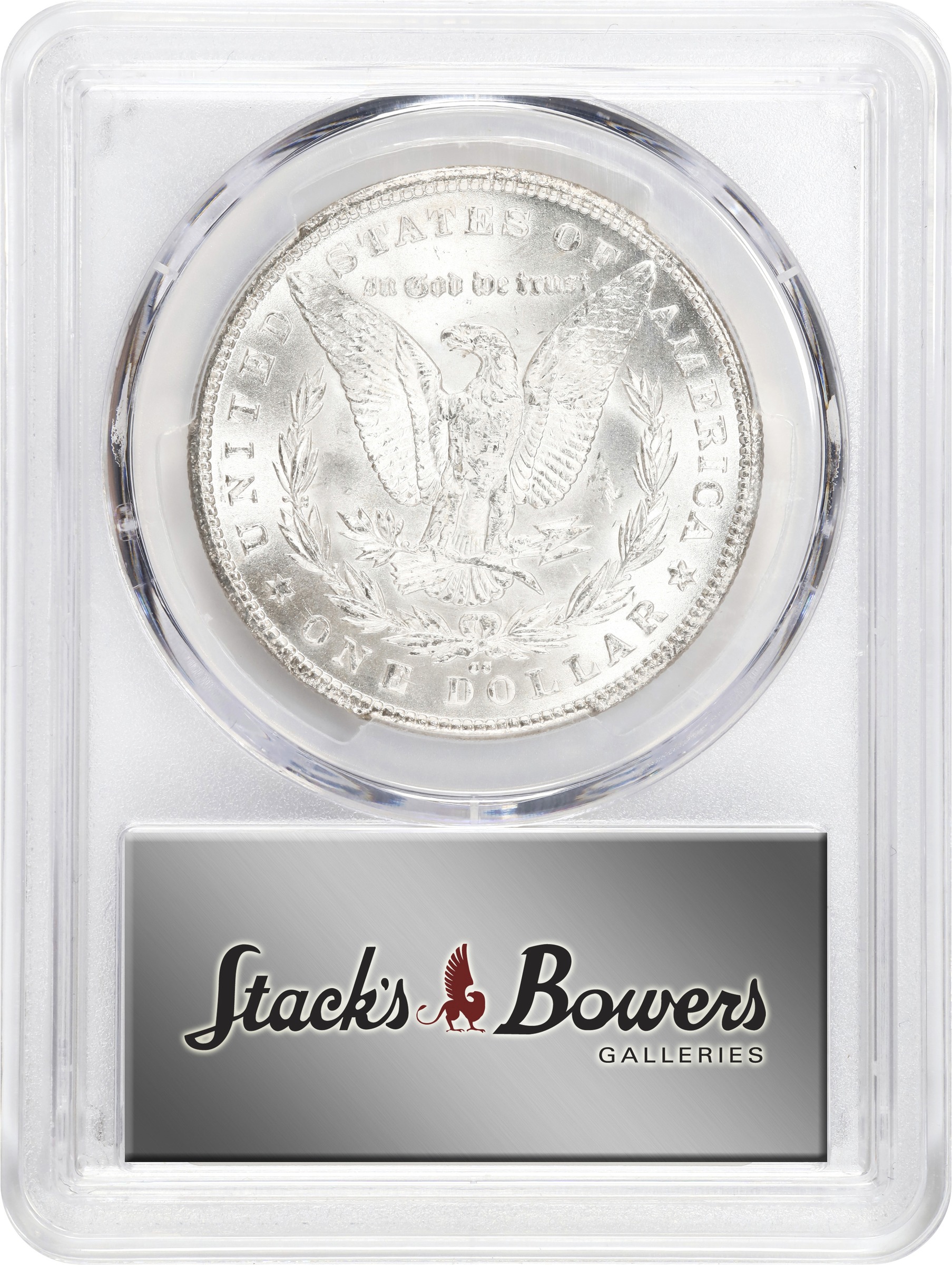 image for: 1880-CC Morgan Silver Dollar. VAM-8. 8/7, Reverse of 1879. MS-63 (PCGS).