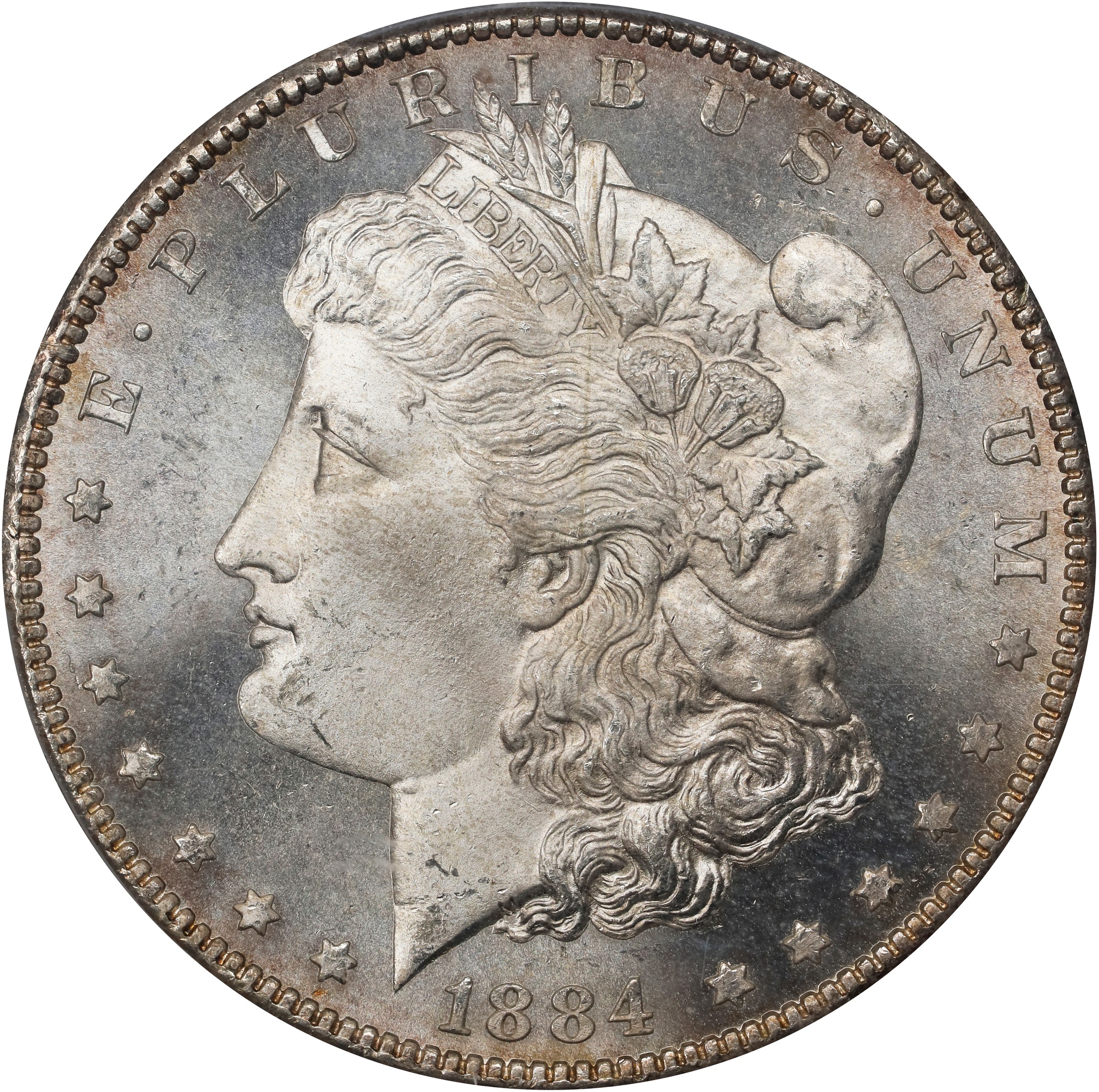 1884-CC Morgan Silver Dollar. MS-66 PL (PCGS).