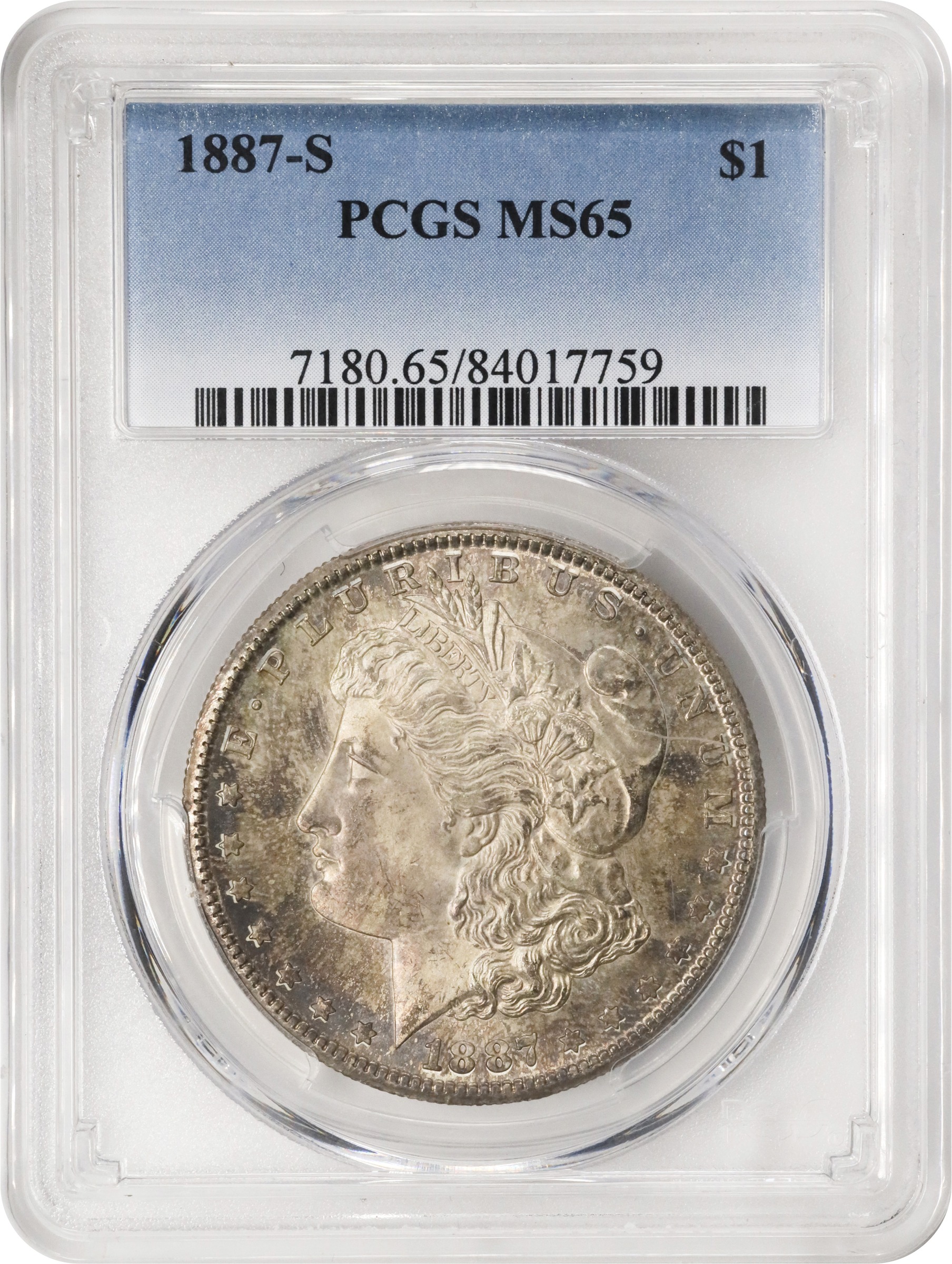 1887-S $1 MS65 CAC thumbnail 5
