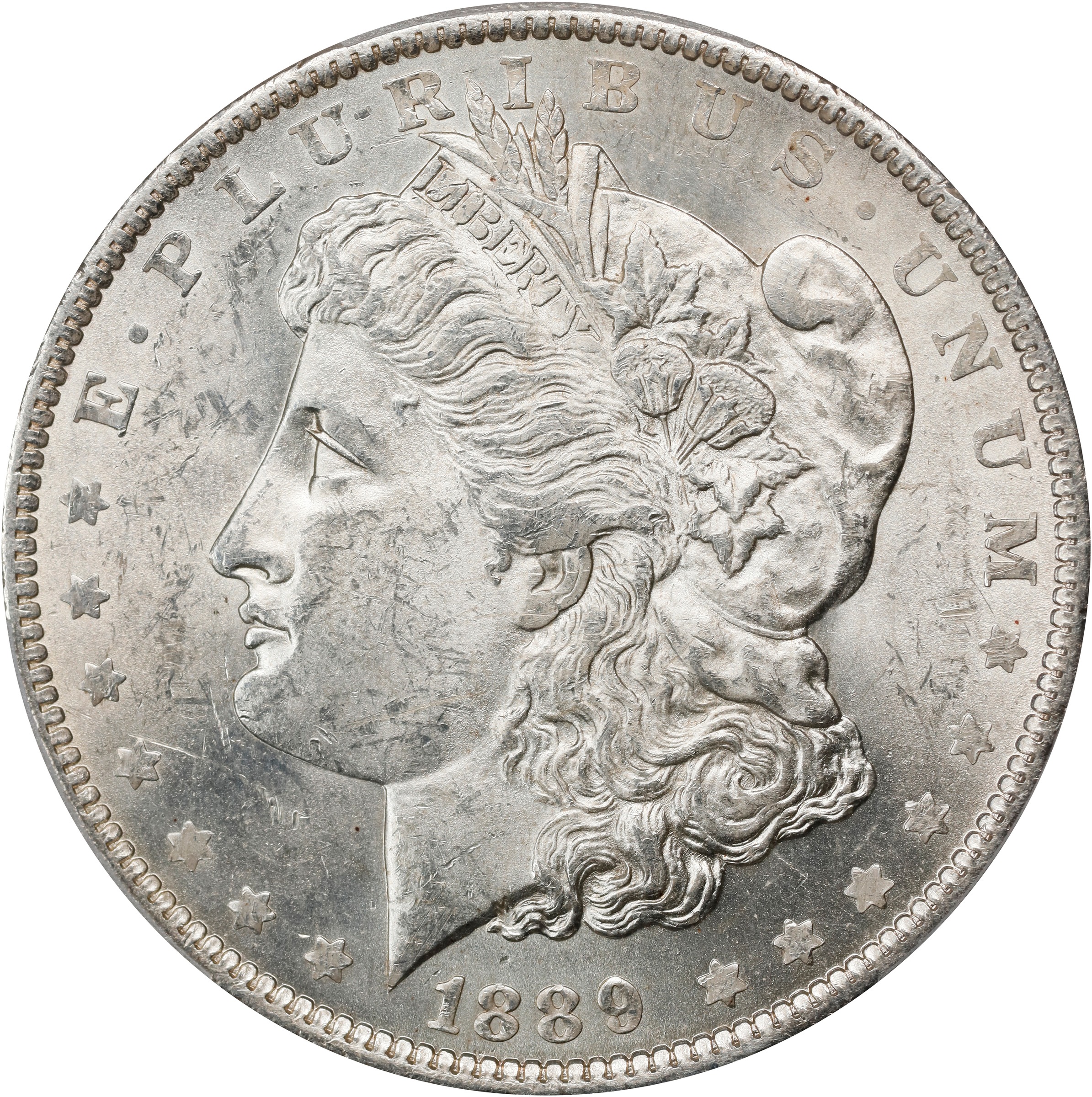 1889-O Morgan Silver Dollar. Unc Details--Streak Removed (PCGS).