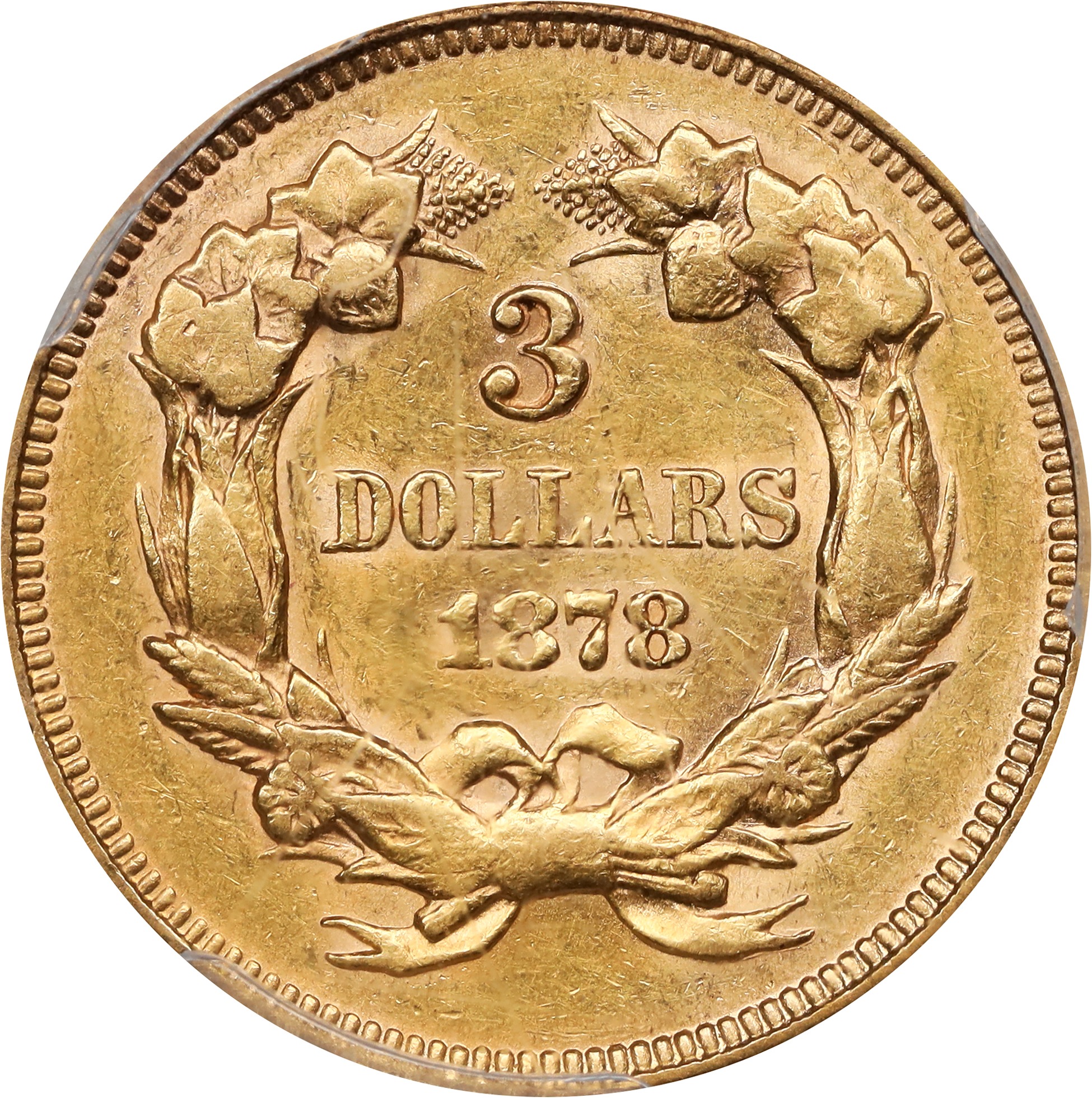 1878 $3 AU53 thumbnail 2