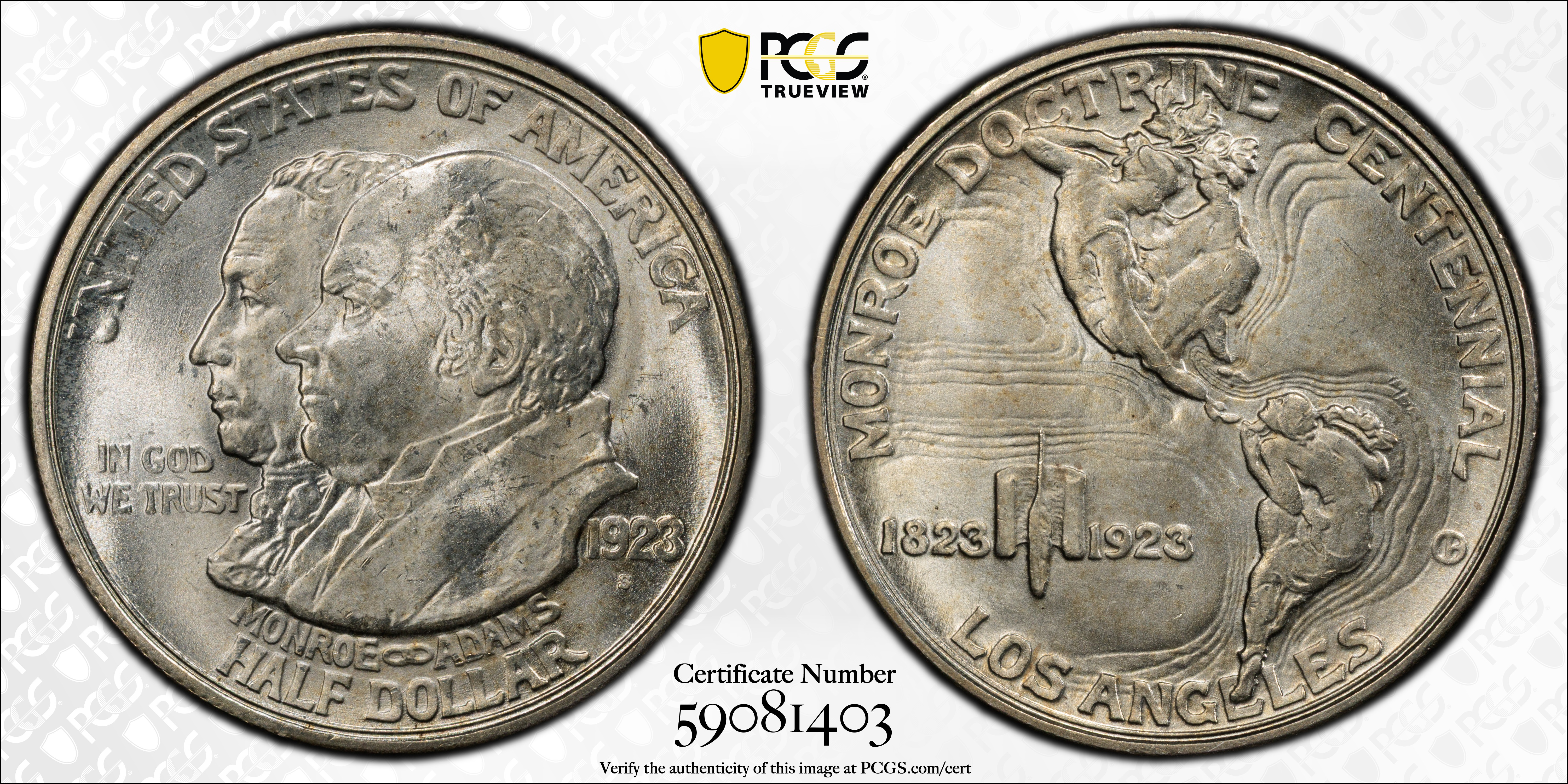 1923　S モンローセンテン記念　サンフランシスコ 銀貨 1923-S モンロー センテン記念 サンフランシスコ 硬貨 銀貨 アメリカ