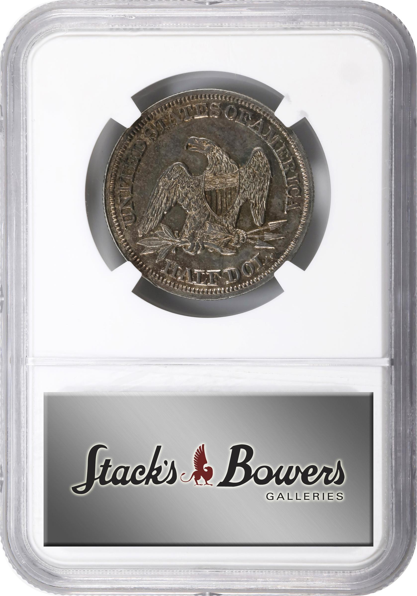 image for: 1855/54 Liberty Seated Half Dollar. Arrows. WB-102, FS-301. AU-58 (NGC).