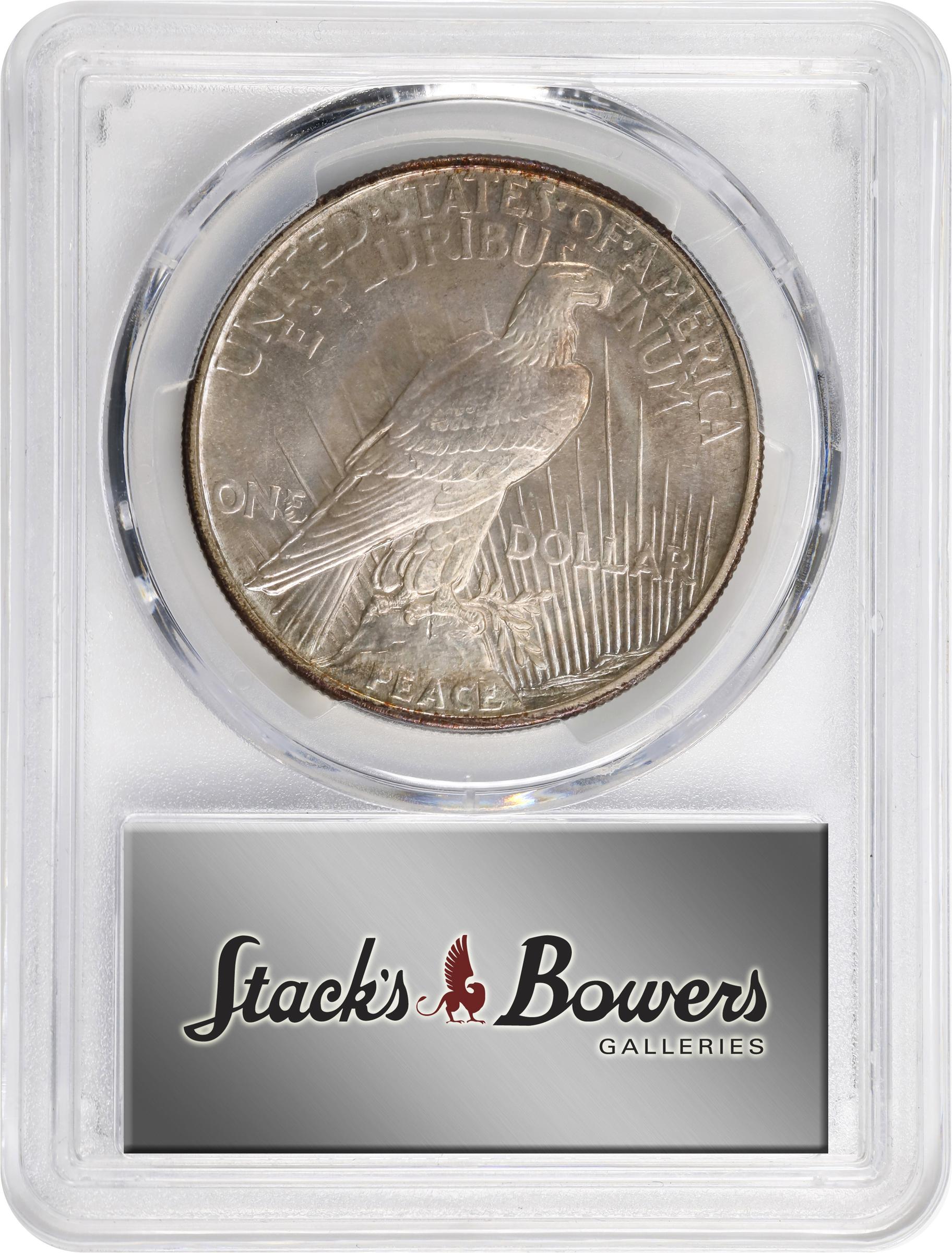 image for: 1921 Peace Silver Dollar. High Relief. VAM-1H. Elite 30 Variety. Polishing Lines. MS-65 (PCGS).