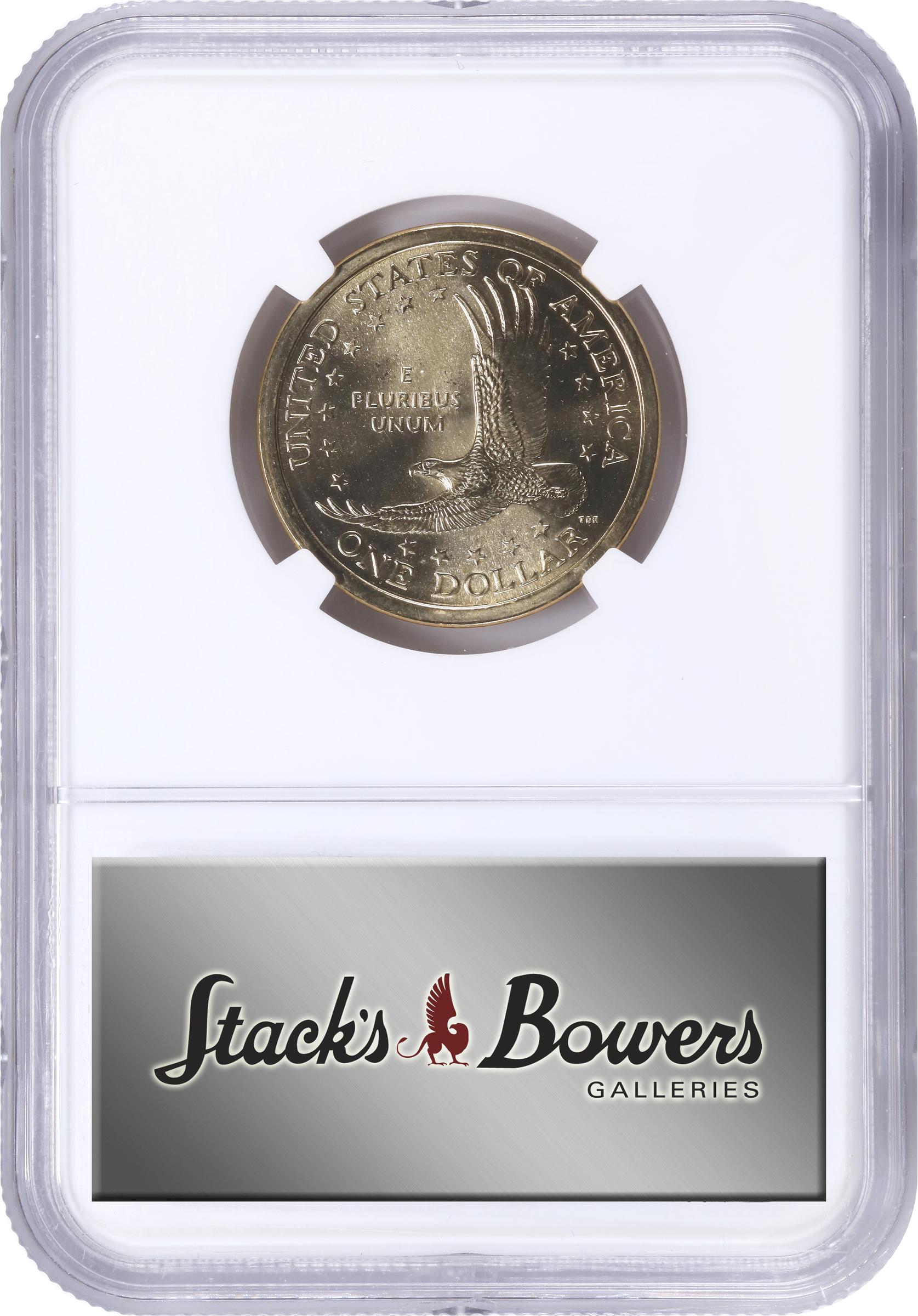 image for: 2000-P Sacagawea "Cheerios" Dollar. FS-902. Boldly Detailed Tail Feathers. MS-68 (NGC).
