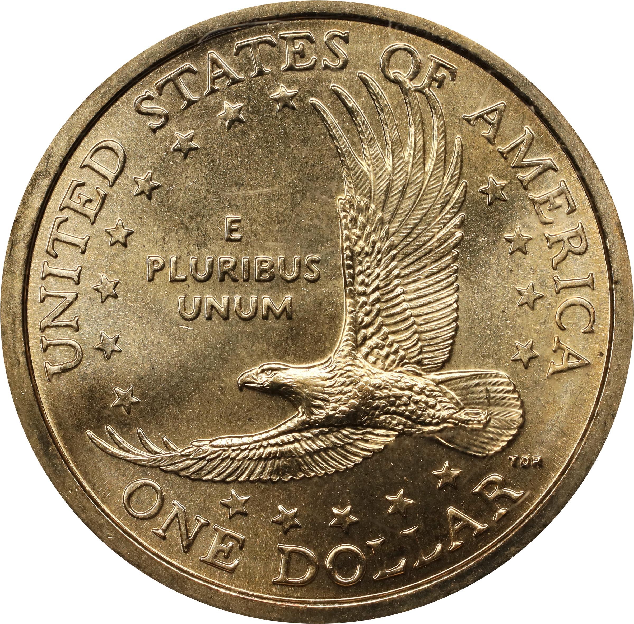 image for: 2000-P Sacagawea "Cheerios" Dollar. FS-902. Boldly Detailed Tail Feathers. MS-67 (PCGS).