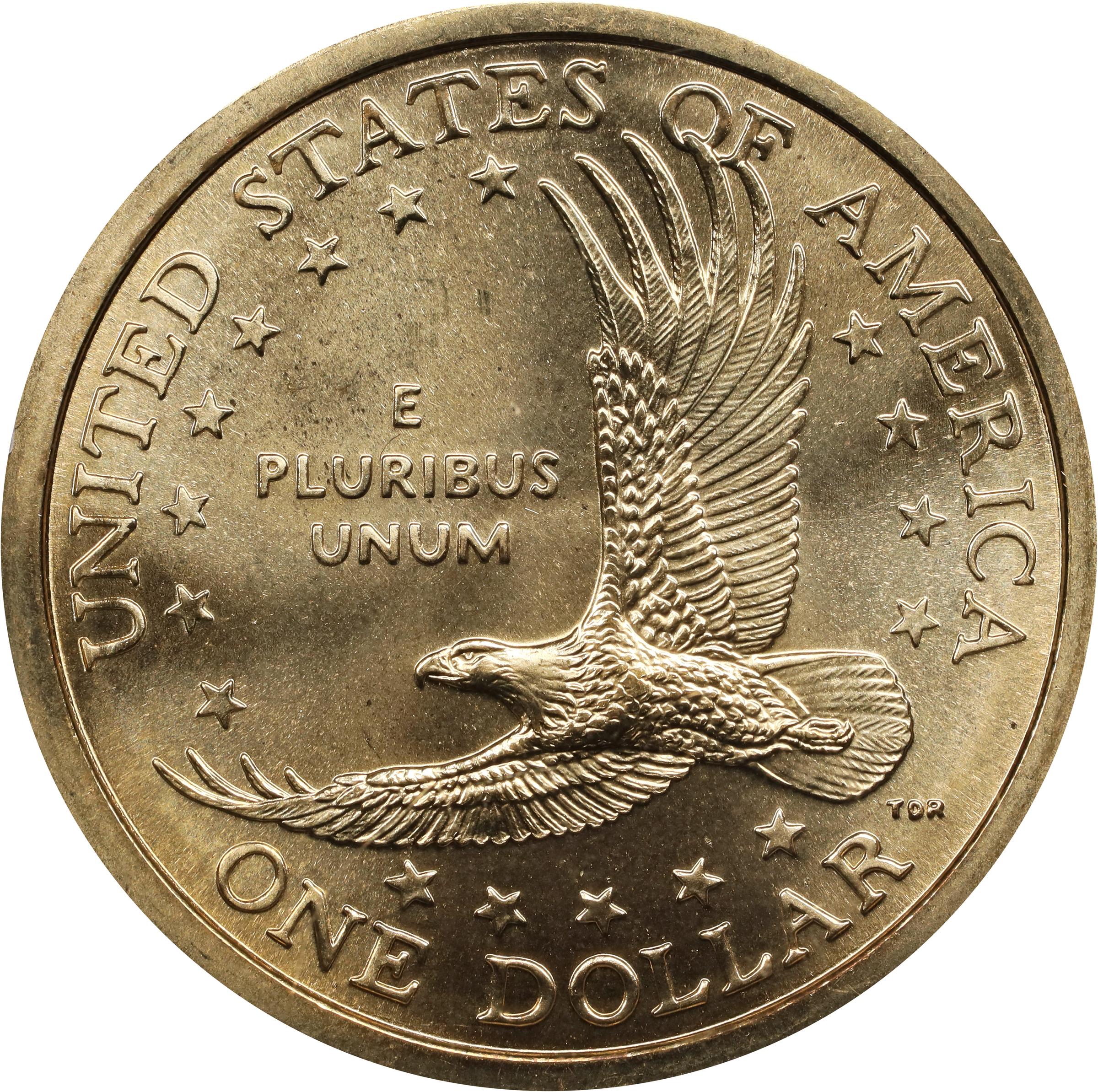 image for: 2000-P Sacagawea "Cheerios" Dollar. FS-902. Boldly Detailed Tail Feathers. MS-67 (PCGS).