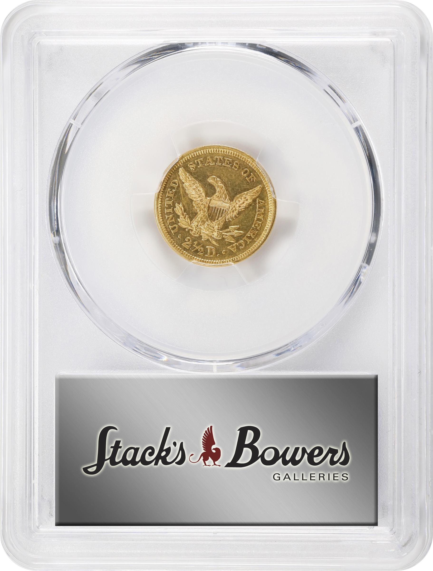 image for: 1860 Liberty Head Quarter Eagle. Breen-6250. Type I Reverse. AU-58 (PCGS).