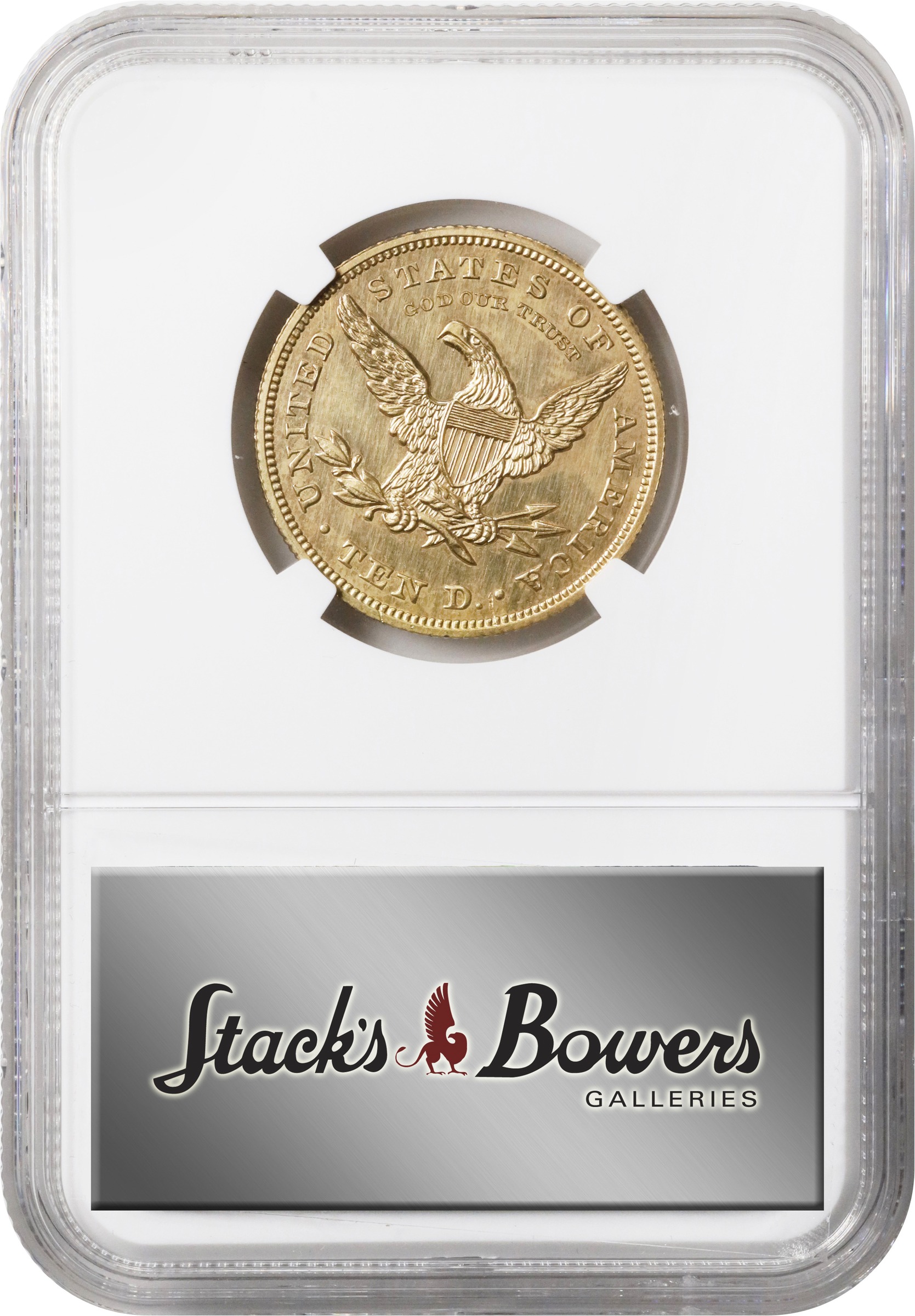 image for: 1862 Pattern Liberty Head Eagle. Judd-298 Gilt, Pollock-357. Rarity-6-. Copper, Gilt. Reeded Edge. Proof-61 (NGC).