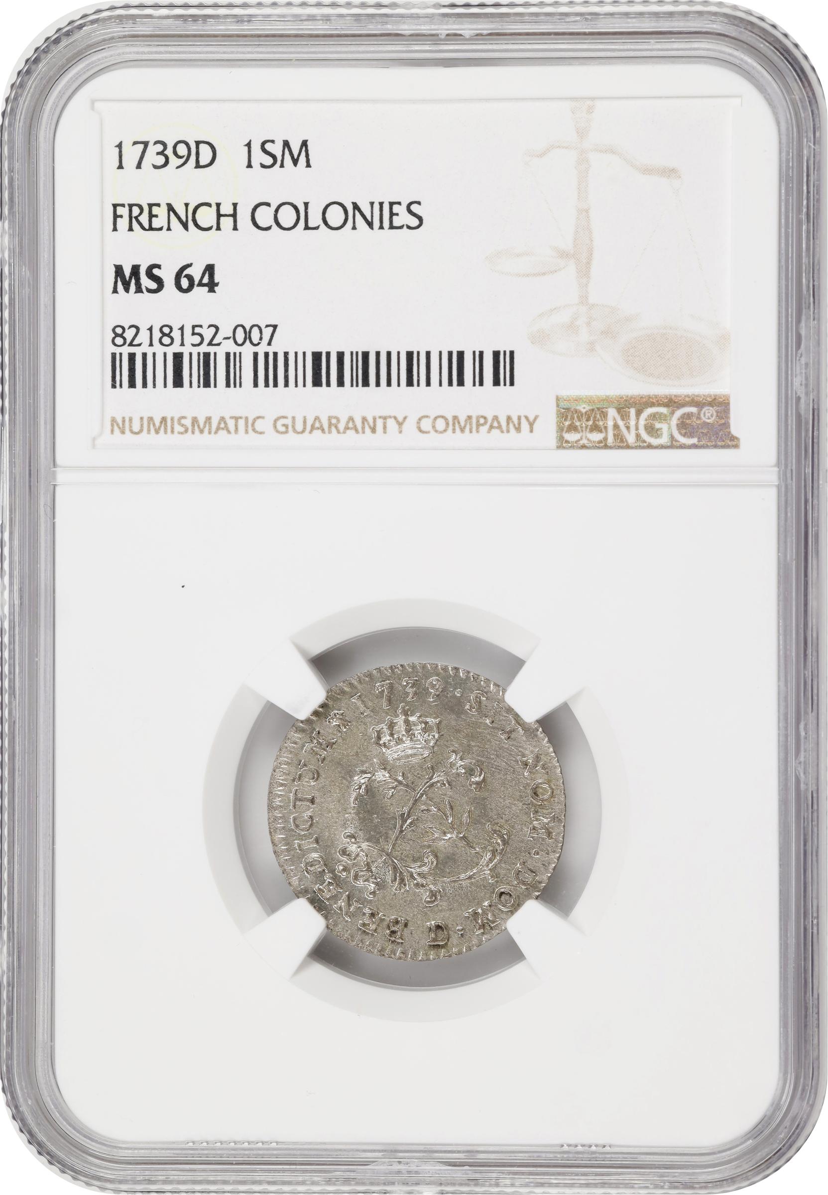 image for: 1739-D Sou Marque. Lyon Mint. Vlack-71. Rarity-1. MS-64 (NGC).