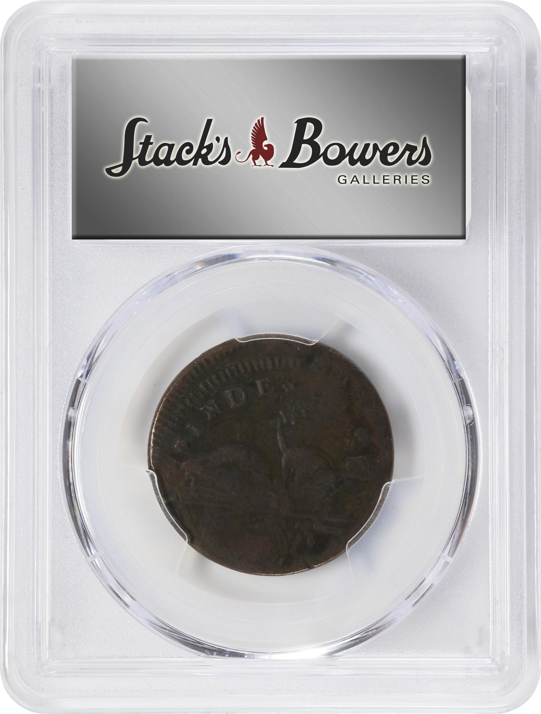 image for: 1788 Connecticut Copper. Miller 14.2-A.2, W-4580. Rarity-5. Draped Bust Left. Double Struck. VF-20 (PCGS).