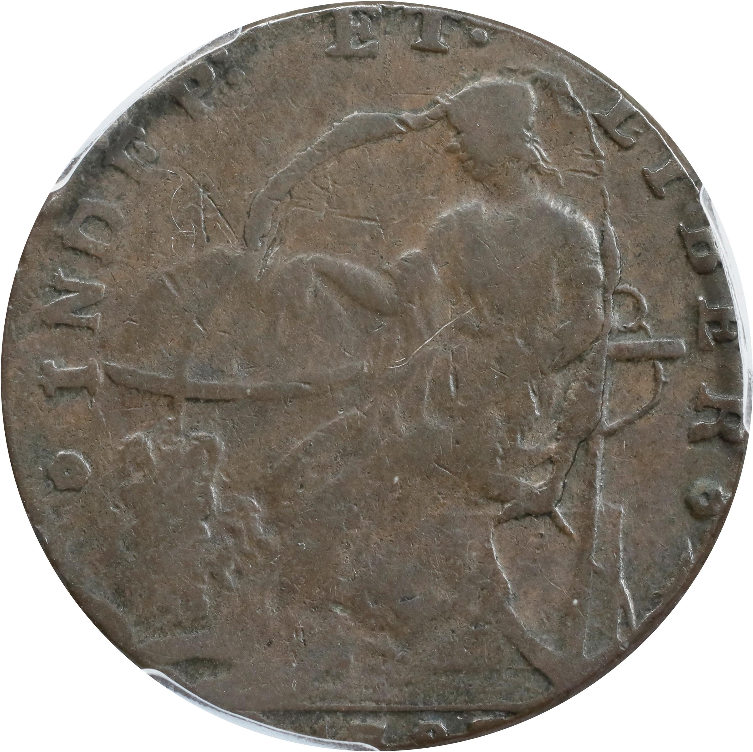 image for: 1787 Auctori Plebis Token. W-8770. Rarity-3. Fine-12 (PCGS).