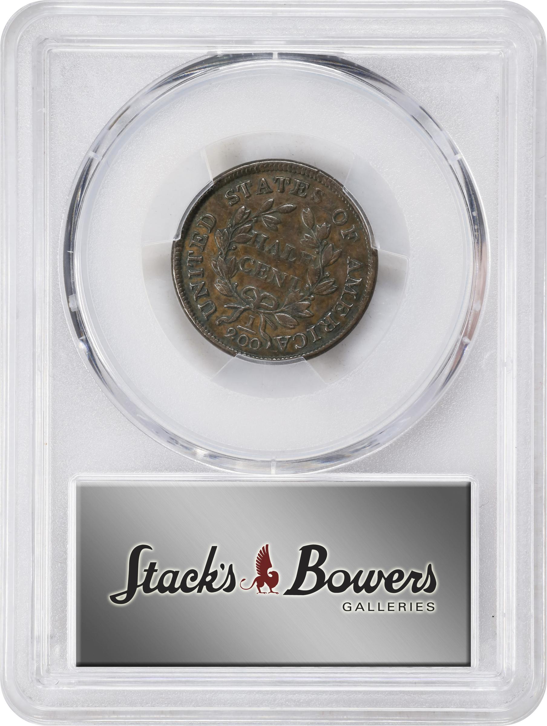 image for: 1803 Draped Bust Half Cent. C-3. Rarity-1. Widely Spaced 3. EF-40 (PCGS).