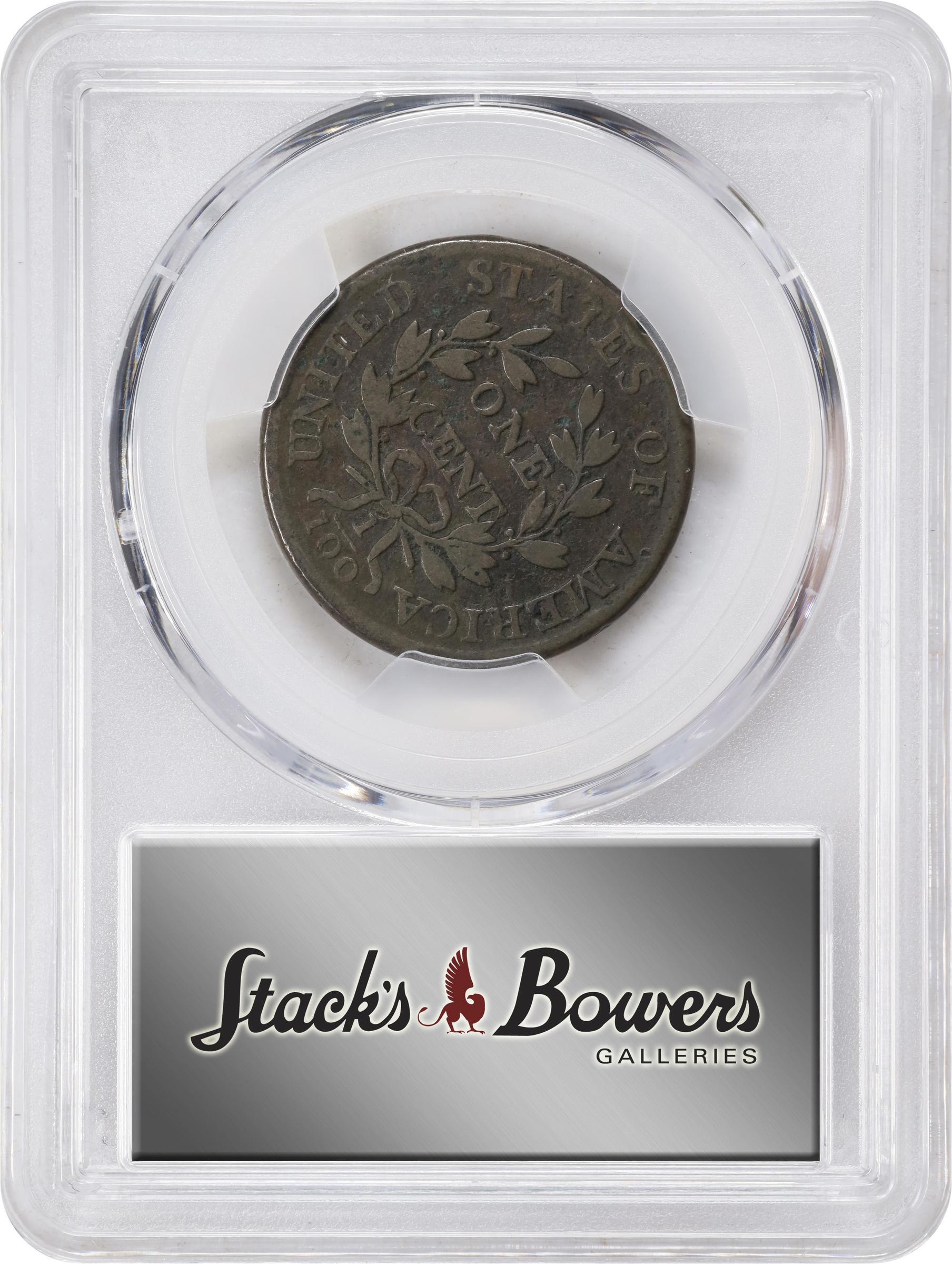 image for: 1807 Draped Bust Cent. S-276, B-6. Rarity-1. Large Fraction. VG-8 (PCGS).